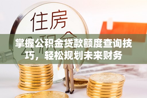 乌海掌握公积金贷款额度查询技巧，轻松规划未来财务