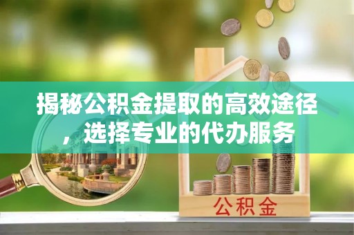 乌海揭秘公积金提取的高效途径，选择专业的代办服务