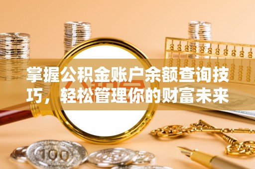 乌海掌握公积金账户余额查询技巧，轻松管理你的财富未来