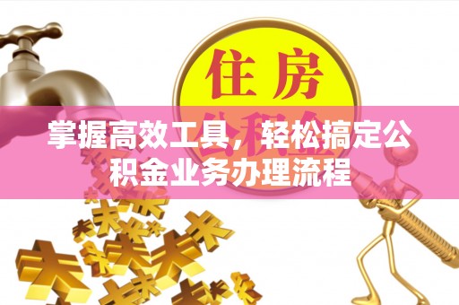 乌海掌握高效工具，轻松搞定公积金业务办理流程